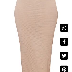 Shape stone sheer textured low rise midaxi skirt